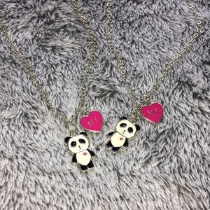 2 BFF Panda necklaces